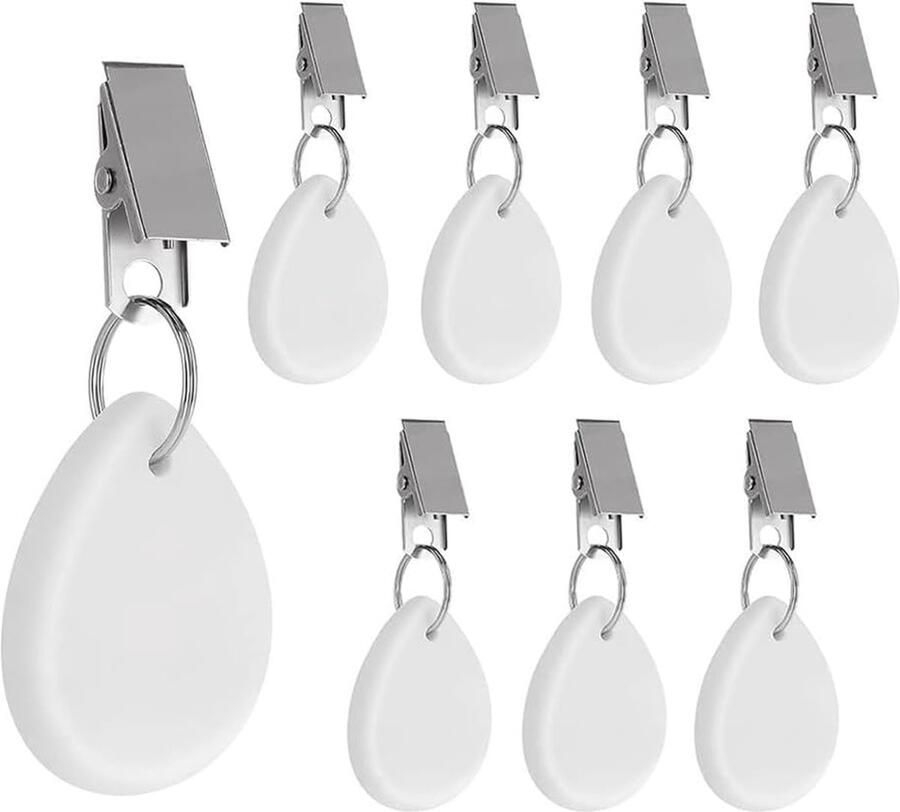 8 stuks tafelkleedgewichten marmeren tafelkleed hangergewichten tafelgewichten hangers met clips tafeldecoratie voor buiten bruiloft picknick tuinfeest (wit)