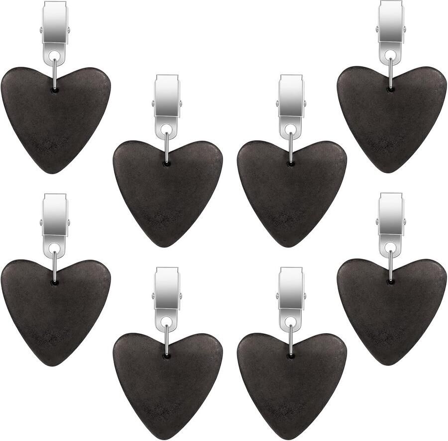 Pak van 8 tafelkleed gewichten natuursteen tafelkleed houder buitentafelkleden gewichten buiten met stalen clip tafelkleden gewichten buiten voor familie feest bruiloft tuin picknick