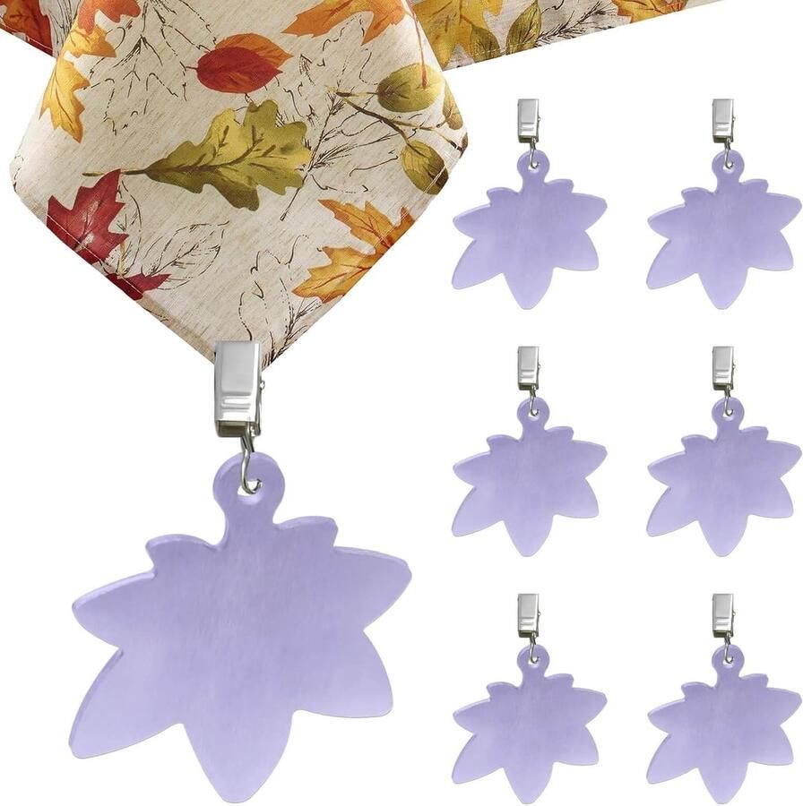 8 stuks tafelkleedklemmen voor dikke tafels buiten esdoornblad tafelkleedgewichten zware roestvrijstalen afdekklem extra gewicht voor douchegordijn picknick feest bruiloft thuis kampeeraccessoires