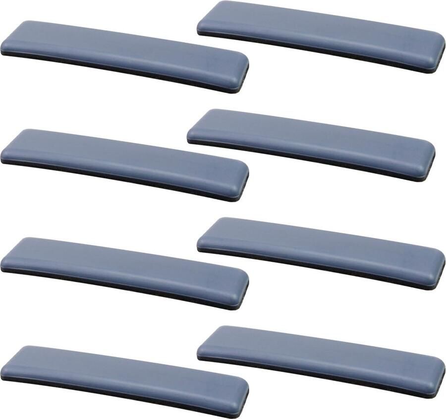 8 stuks Teflon Meubelglijders Meubelonderzetters Vloerglijders Stoelpootdoppen Vloerbeschermers Meubel Bescherming 100 x 24 MM Zelfklevend rechthoek
