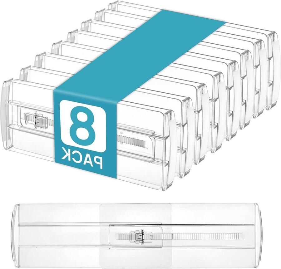 Verstelbare transparante ladeverdelers Set van 8 stuks (2794 4318 cm) voor lade-organizer make-uptafel badkamer