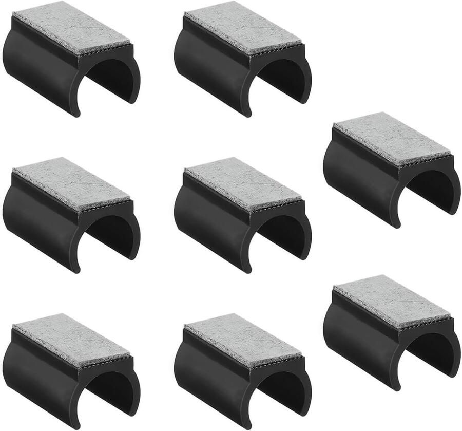 8 stuks viltdoppen voor schommelstoelen 25 mm U-vormige viltdoppen voor vrijdragers stoelglijders cantilever met vilt antislip en geluidsreducerend voor cantilever stoelpoten