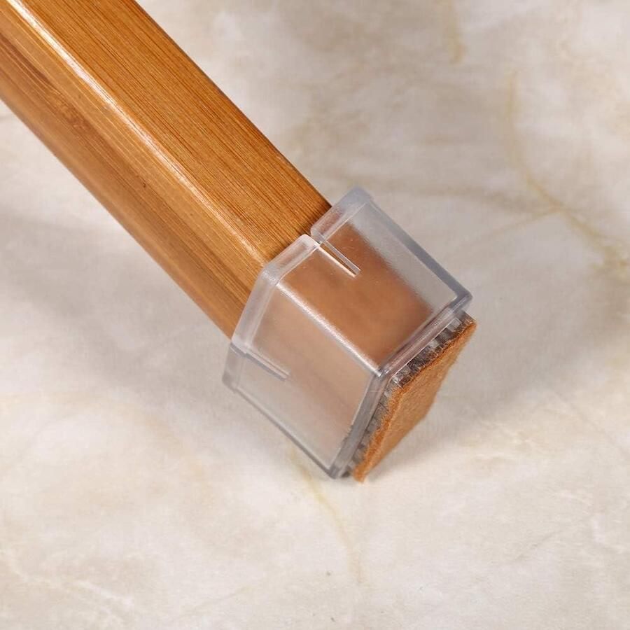 8 stuks vloerbeschermers voor stoelpoten rechthoekige afdekking antislip tafel veiligheid en duurzaamheid meubelkussens doorzichtig