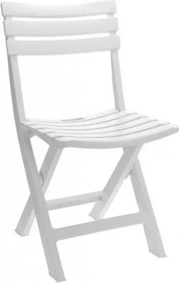 8 Stuks witte kunststof bijzet klapstoelen voor bruiloft of feest - Foto 2