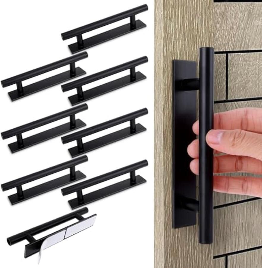 8 Stuks Zelfklevende Deurgrepen voor Meubels Handgrepen zonder Boren Ideaal voor Deuren Ramen en Kledingkasten
