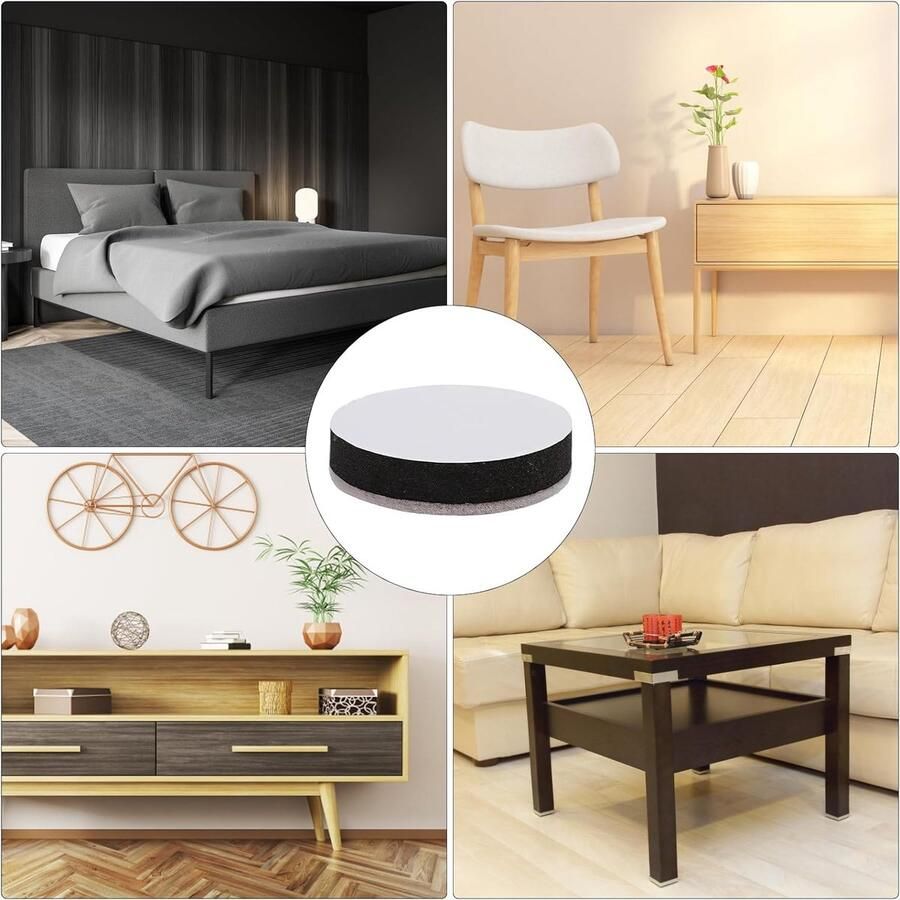 8 stuks zelfklevende meubelverhoging zelfklevende bedverhoging meubelverhoging 6 cm van koolstofstaal meubelpoten om te plakken kan worden gebruikt als meubelpoot tafelpoot en