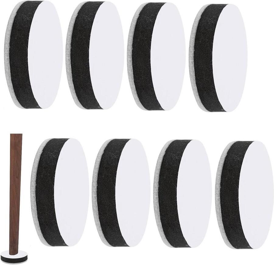 8 stuks zelfklevende meubelverhogingen voor bedtafels Ronde verhogingen voor kasten en banken Glijders voor meubel- en vloerbescherming