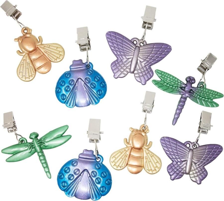 8 x tafelkleedgewichten tafelkleedpompon kleurrijk 6 5 x 5 cm