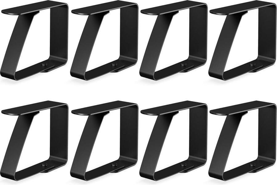 8 x tafelkleedklemmen 4 cm zwart tafelkleedklemmen van roestvrij staal voor binnen en buiten gemakkelijk afwasbare tafelkleedklemmen afgeronde randen klemmen voor vele tafelsoorten