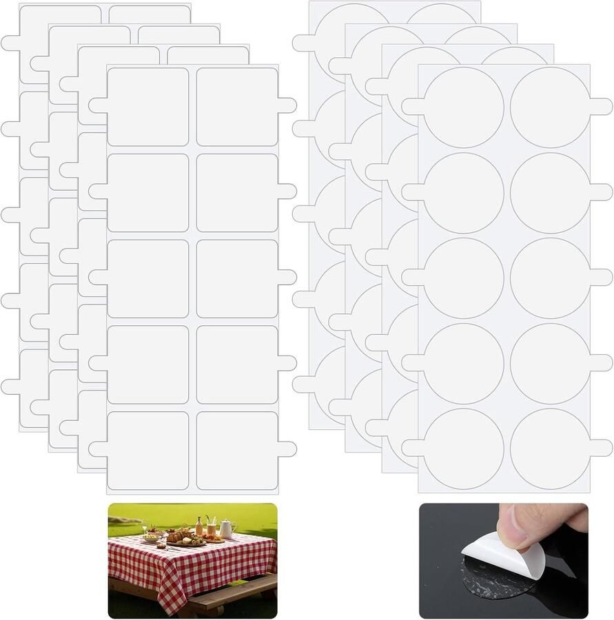 80 Transparante Tafelkleedklemmen Duurzaam & Winddicht