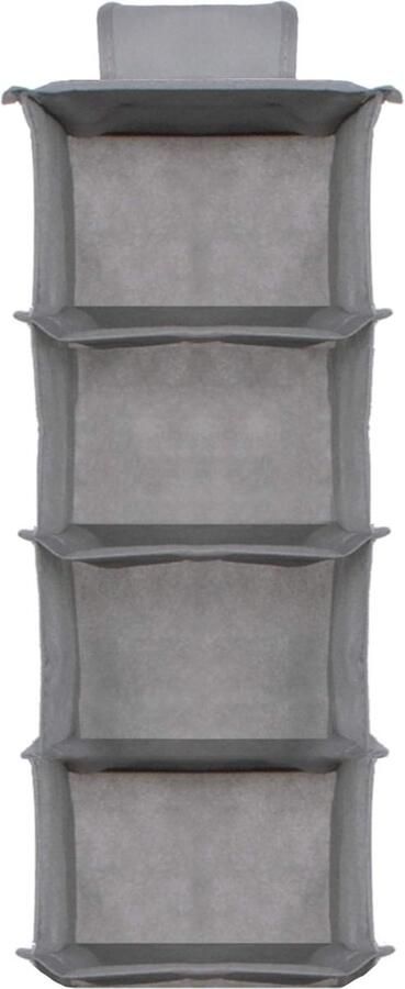 80 x 30 x 30 cm stoffen rek hangrek van stof 4 planken voor kledingkast opvouwbaar kast-organizer opbergsysteem hangorganizer hangkast kledingkast (80 x 30 x 30 cm grijs)