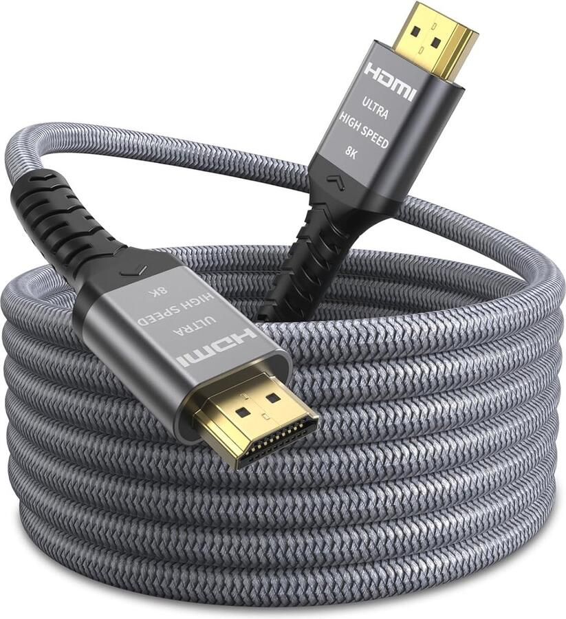 8K HDMI Kabel 3M Highspeed 48Gbps HDMI 2.1 Kabelaansluiting voor Ultra HD 4K HDR EARC en Gaming