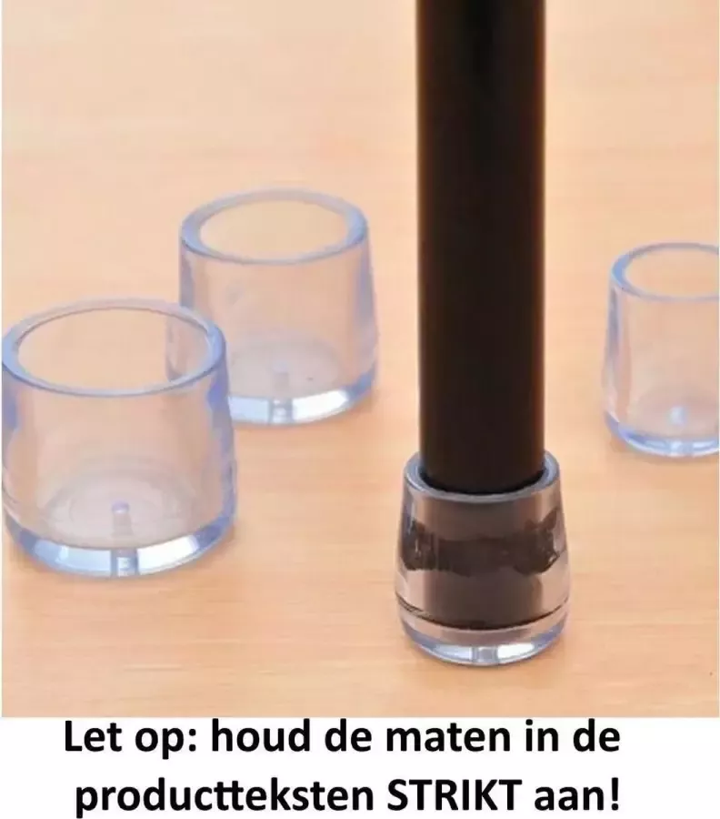 8x Ronde Stoelpoot Doppen Beschermers voor ronde stoelpoten met een doorsnee van 18 19 mm Omtrek 56 60mm. Beschermdoppen Stoel Doppen 8 stuks