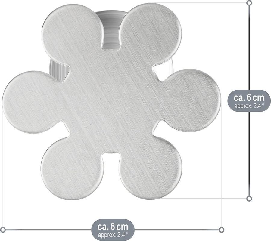 8x tafelkleedgewichten van roestvrij staal magnetische tafelkleedclip ca. 45g