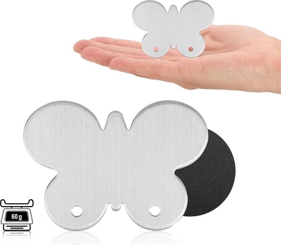 8x tafelkleedgewichten van roestvrij staal magnetische tafelkleedclip ca. 50g