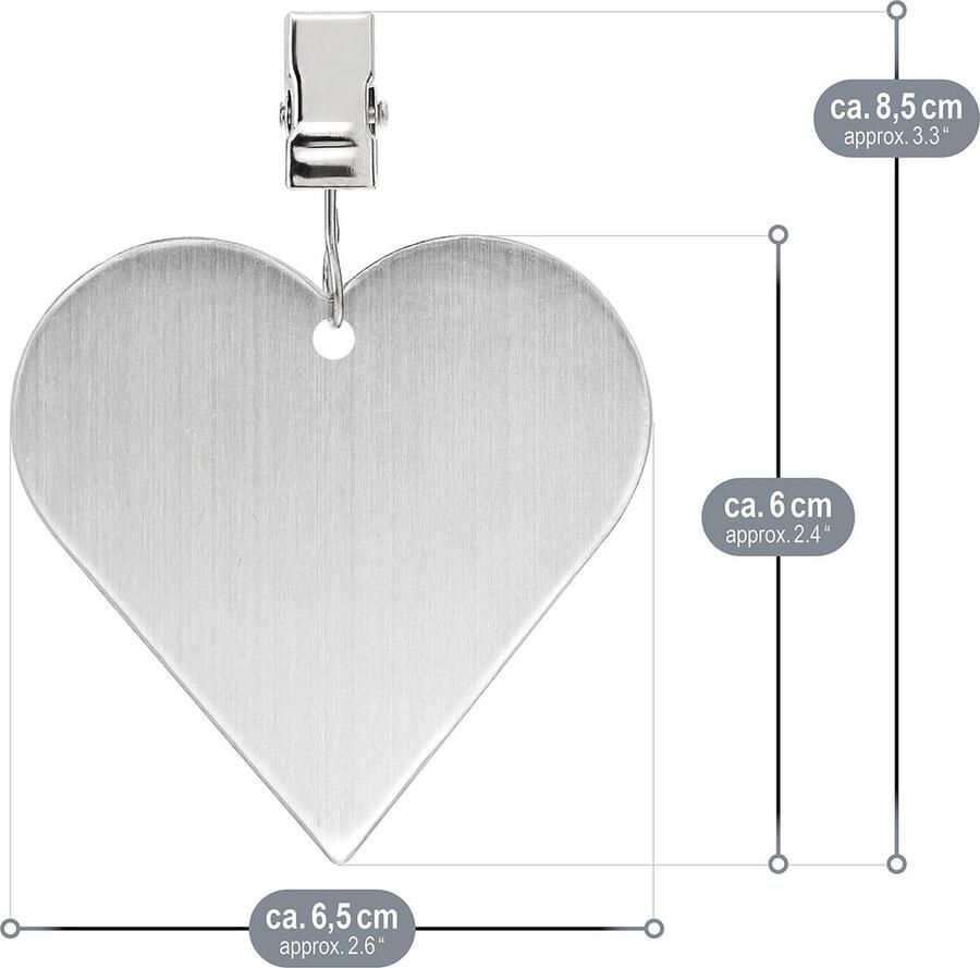 8x tafelkleedgewichten van roestvrij staal tafelkleedklemmen ca. 35 g per stuk tafelkleedklemmen