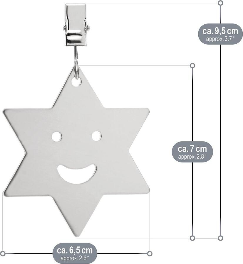 8x tafelkleedgewichten van roestvrij staal tafelkleedklemmen ca. 40 g per stuk tafelkleedklemmen