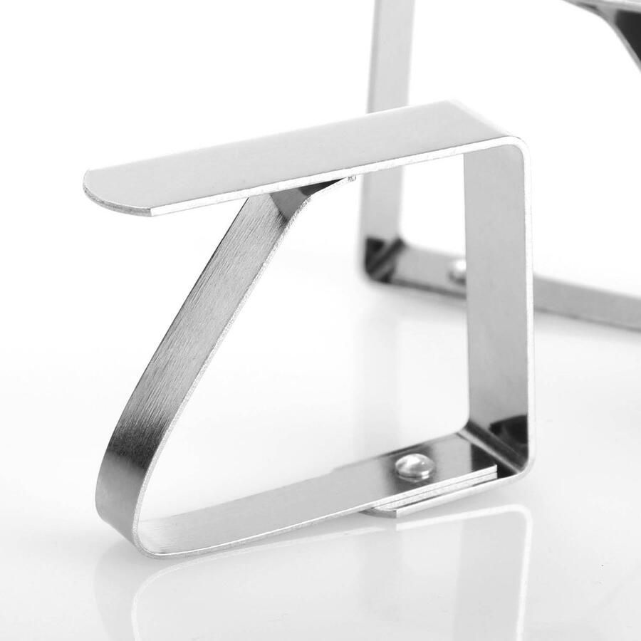 8x tafelkleedklemmen van roestvrij staal weerbestendige doekhouders tafelklemmen voor binnen en buiten tafelklemmen metalen clips