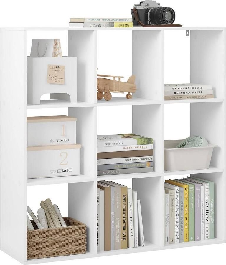 Rootz Living Rootz 9 Cube Open Boekenkast Staande Plank Displayplanken E1 Houtmateriaal 94cm x 93cm x 29 5cm