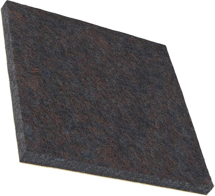 90 x 90 mm bruin vierkant zelfklevende meubelglijders set van 4 Adsamm