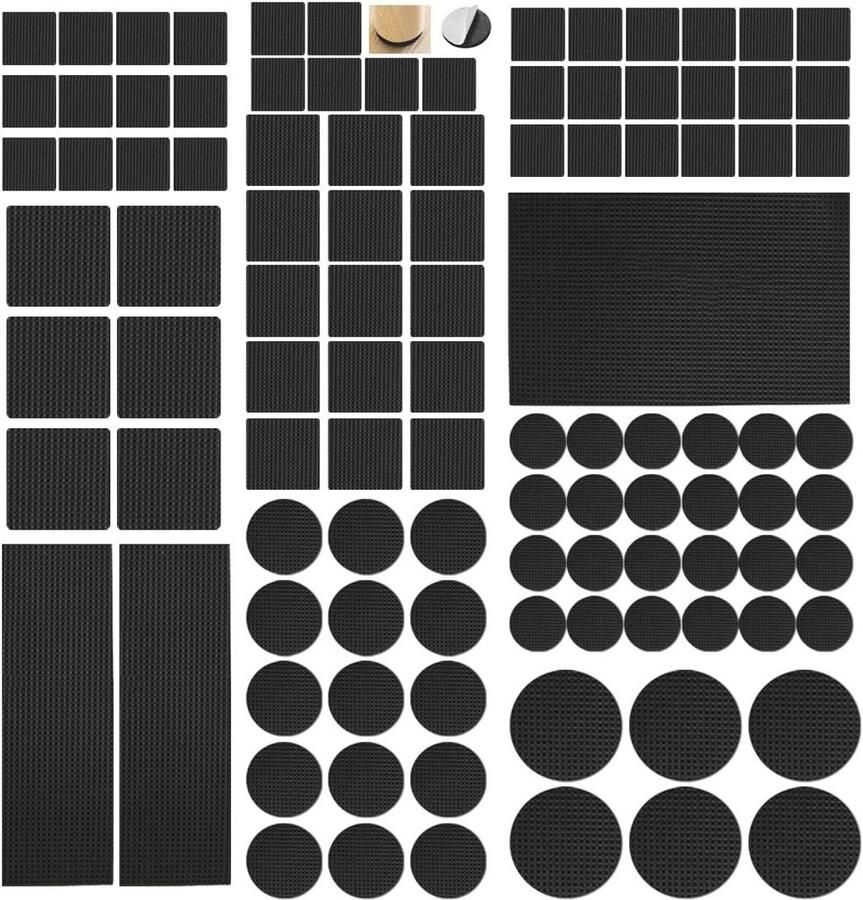 93 stuks antislippads meubelpoten viltglijders zelfklevend meubelstopper stoelpoten antislip matjes