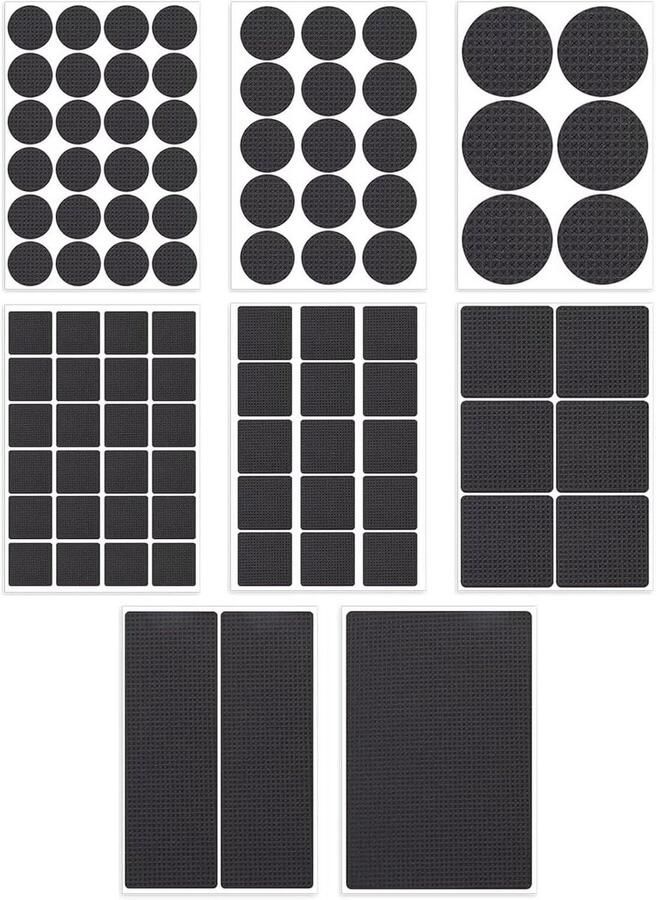93 stuks zelfklevende antislipmatten voor meubels 8 maten