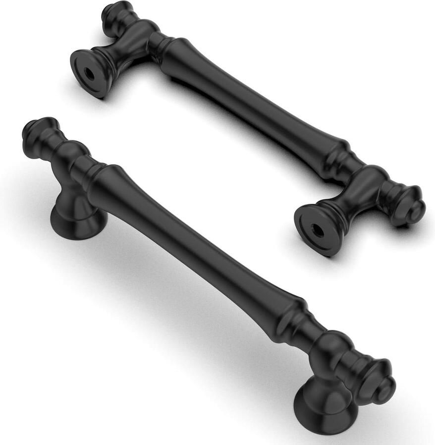 96 mm Mat Zwarte Deurgrepen Zink Legering Modern Meubelgrepen Keuken Kantoor Laden Kast