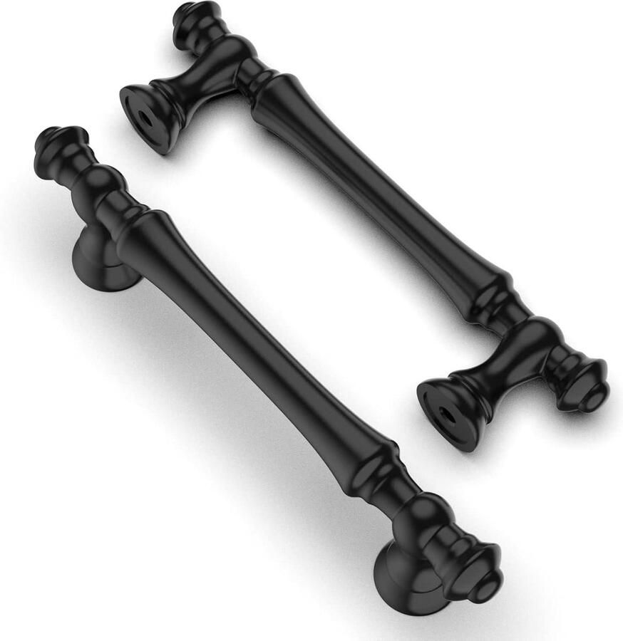 96 mm Mat Zwarte Deurgrepen zink legering Morden Meubelgrepen voor Keuken Kantoor Laden Kast Set van 6 stuks