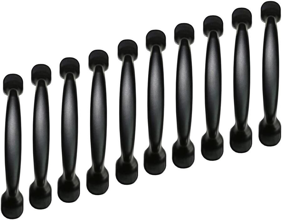 96MM Black Handle 10 Pieces Aluminum Alloy Handles Furniture Handles Door Handles Pulls Kitchen Drawer Handles