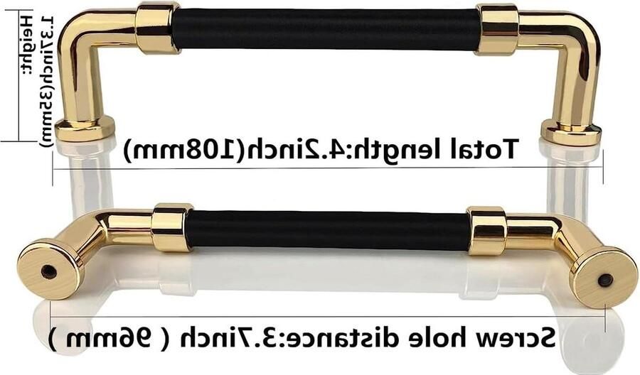 96mm goud meubelgreep set van 6 stuks Moderne design keukengrepen Goudkleurige ladekastgreep Cabinet handvat voor keuken