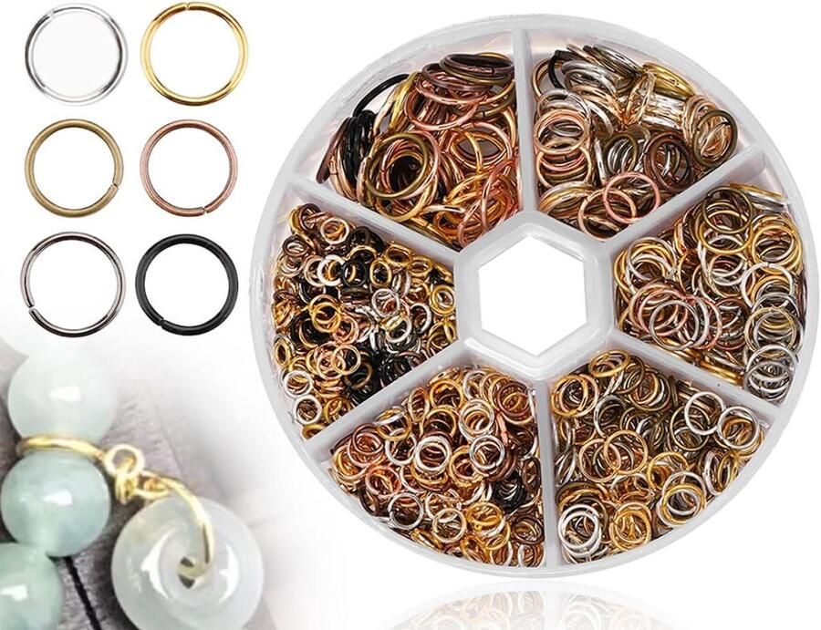 970 stuks buigringen open splitringen 4 5 6 7 8 10 mm voor sieraden gemengd roestvrij staal sets voor halskettingen armbanden