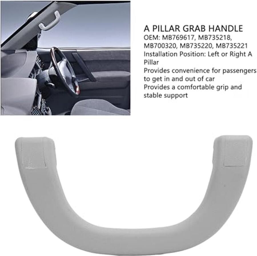 A-stijl Dakhandgreep Vervangende Handgreep MB769617 voor Pajero Shogun V2 V3 V6 V7 1990-2007 Gemaakt van Premium ABS-materiaal Geschikt voor Installatie Links of Rechts