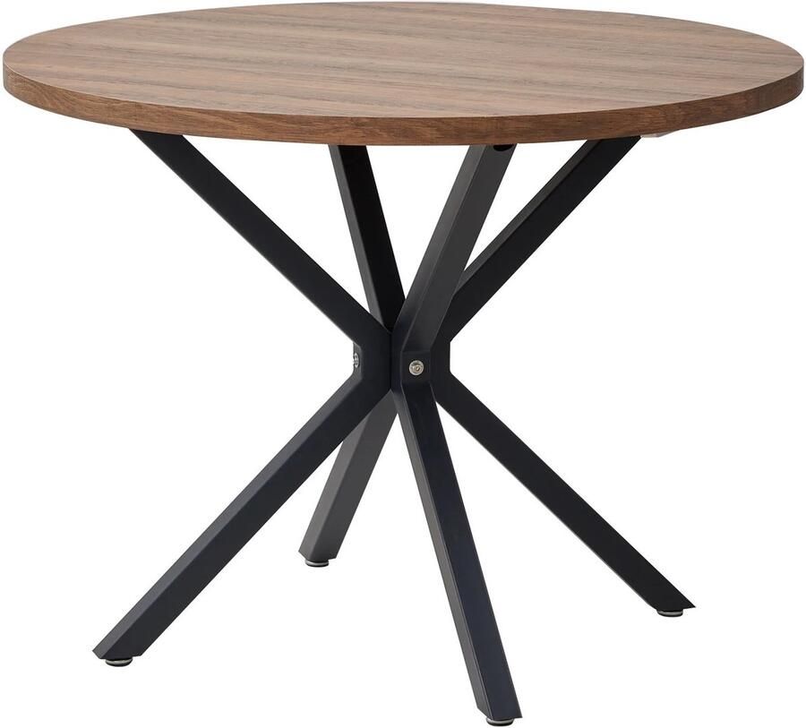 RM Store Ronde Eettafel Salontafel 2-4 Personen Stalen Frame Woonkamer Kantoormeubilair 100 x 76 cm
