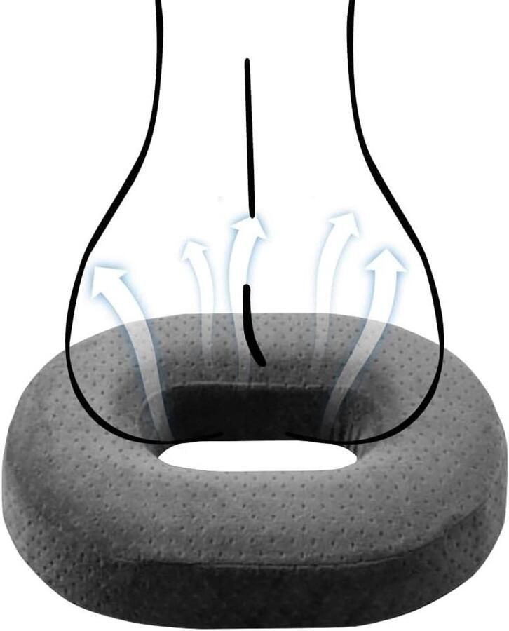 Aambeien Zitkussen Donutkussen Traagschuim Orthopedisch Zitkussen Rond voor Kantoor Auto Bank Bureaustoel Hulp bij Aambeien Tussenwervelschijven