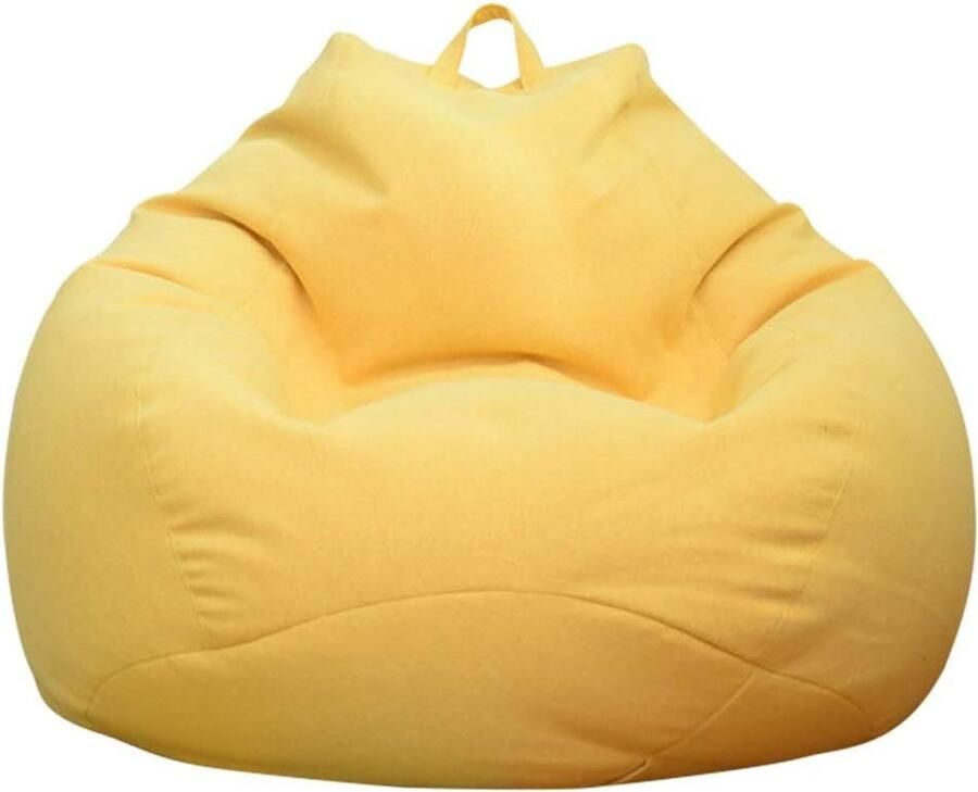 Zitzakhoes in peervorm (zonder vulling!!!) voor woonkamer grote bank grote fauteuil of loungestoel Blauw Maat L (90 x 80 cm) Geschikt voor volwassenen en kinderen