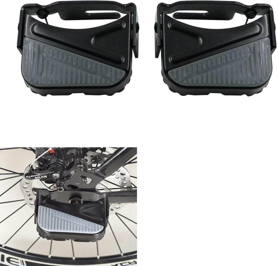Aanpassing van de titel:Folding Pedal Footrest Mountain Bike Trekking Cycling Accessories Pedals Resin Universal Pegs Foot Grille Axle Extension Foot Pedal Rear Black 1 Pair 9.2 x 9.5 cm