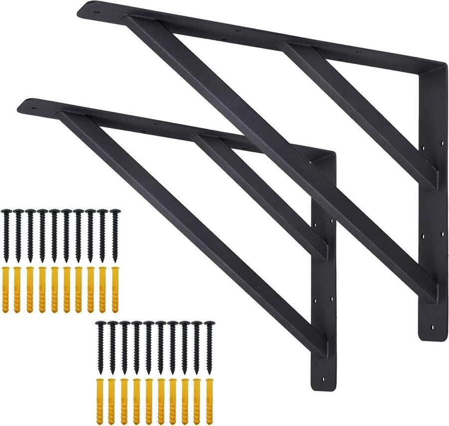 Zware Heavy Duty plankbeugels 16 x 30 cm Set van 2 Voor steigerplank werkbladplanken bureau