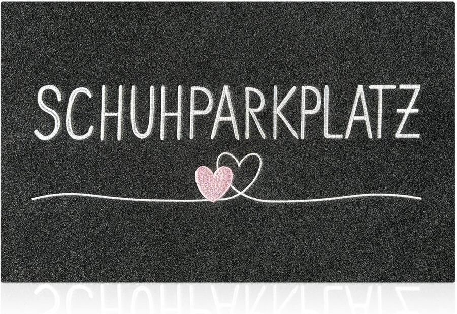 AAZZKANG Deurmat Schoen Parkeren Binnen Buiten Welkom Deurmat met Antislip Rubberen Achterkant Ultra Absorberend Modder Gemakkelijk te Reinigen Voordeur Entreemat Zwart