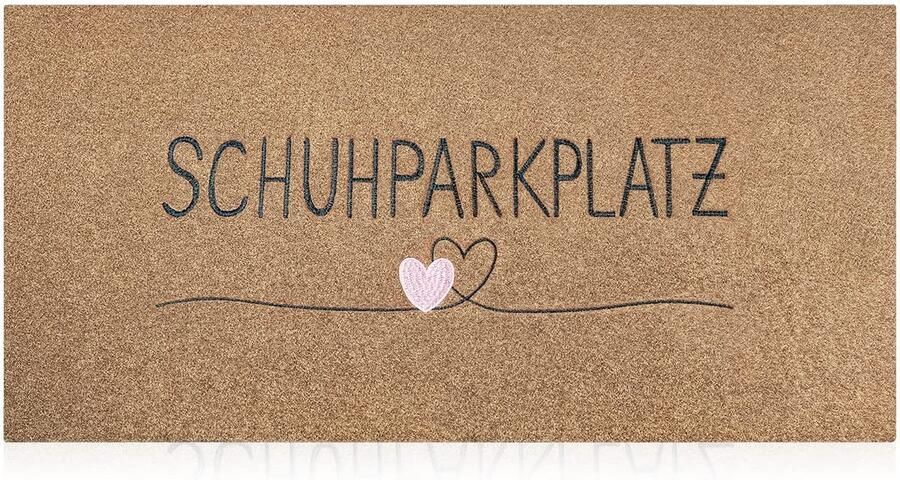 AAZZKANG Schoenparkeermatten Lang 120 x 45 cm voor buitengebruik met duurzame antislip rubberen onderkant zeer absorberend gemakkelijk schoon te maken voor voordeur zwaar bruin