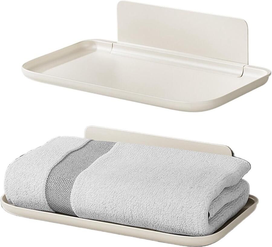 ZVD ABS boorvrije opvouwbare badkamerplank Ruimtebesparende wandopberger Universeel voor slaapkamer en woonkamer Eenvoudig te installeren Groot formaat wit