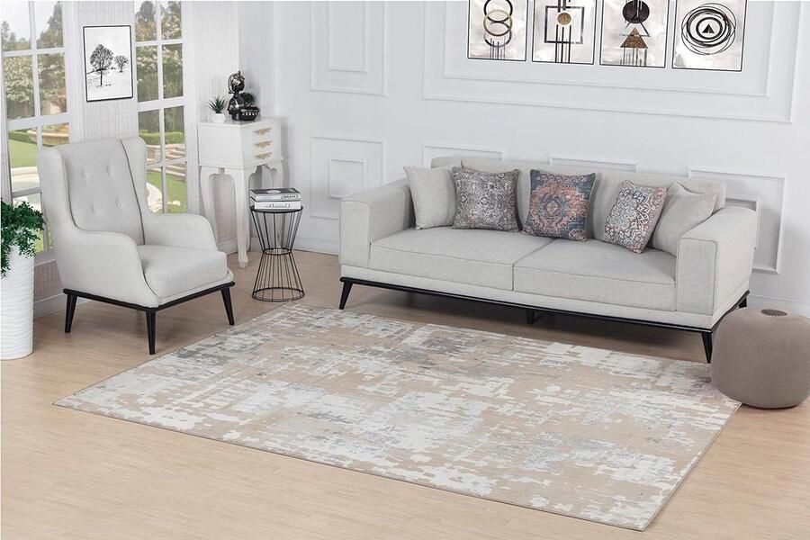 Abstract tapijt moderne stijl zachte tapijten voor slaapkamer en woonkamer onderhoudsvriendelijk groot tapijt 120 Surya Oujda vloerkleed