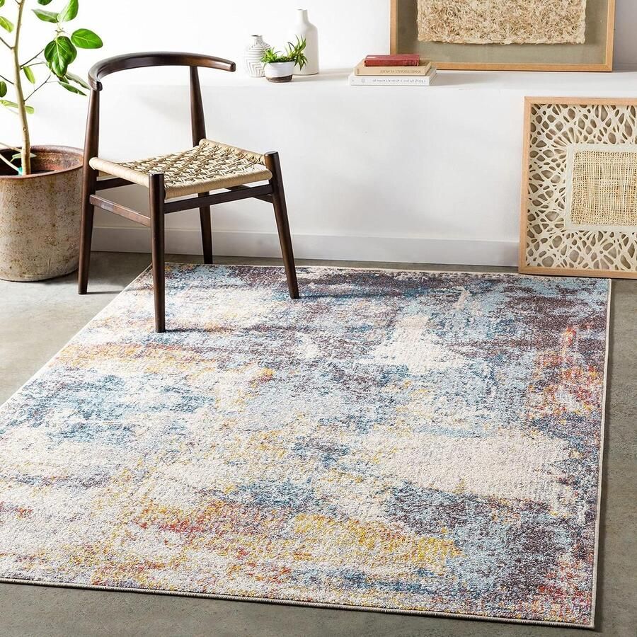 Abstract tapijt vloerkleden woonkamer Surya Clearwater Eetkamer lounge nachtkastje modern marmeren tapijt zachte luxe gemakkelijk te onderhouden middelhoge pool groot tapijt 157 x 213 cm vloerkleed