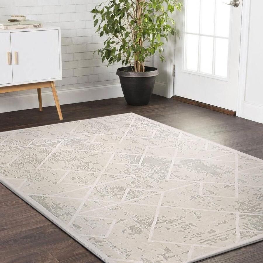 Abstract tapijt voor grote woonkamer modern geometrisch tapijt crème tapijten kortpolig Gemakkelijk onderhoud slaapkamer tapijten Anti-slip