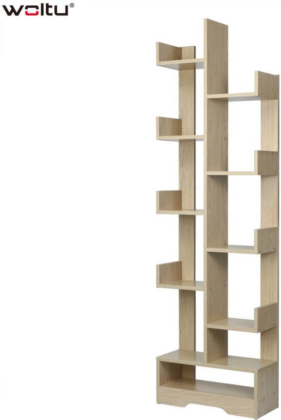 Abstracte Boekenkast Industriele Wandkast Kobus Boekenkast Opbergvakken Kast Opbergkast Open Bruin