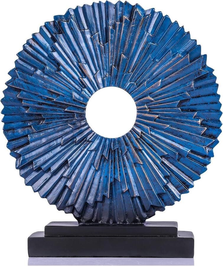 Abstracte kunst hars standbeeld huisdecoratie medaillon sculptuur ornamenten voor woonkamer eetkamer kantoor c.q. planken tafel middenstukken boven keukenkast decor