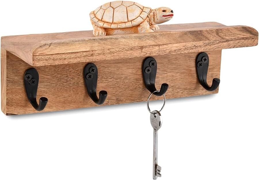 Acacia Houten Rustieke Sleutelhouder Sleutelorganisatie Boerderij Stijl 1 stuk Bruin Acacia hout 25 4 cm x 8 89 cm x 8 89 cm