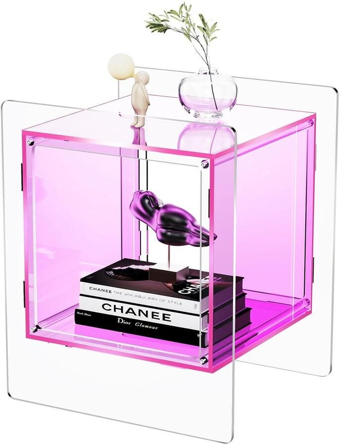 Acryl Bijzettafel Minimalistisch en Kleurrijk 1 stuk 46x40x55 cm Acryl