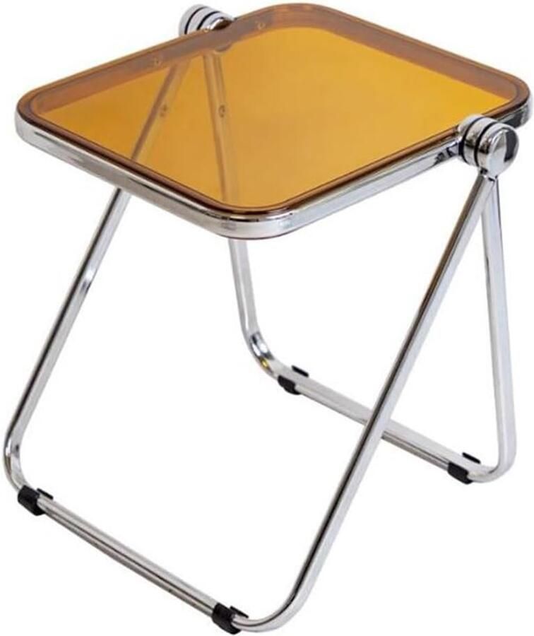 Acryl bijzettafel opvouwbaar en transparant 1 stuk 41 x 36 x 44 cm