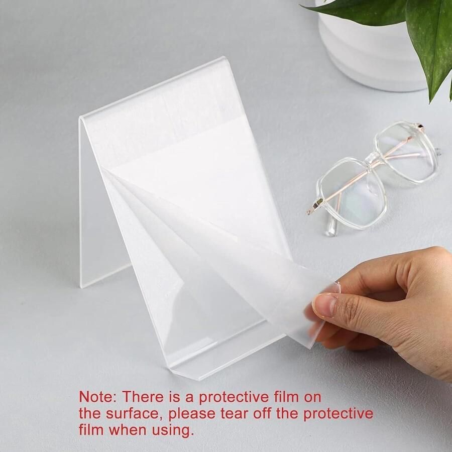 Acryl boekensteun transparant 3 stuks plexiglas boekenstandaard artikeldragers boekenhouder tafel fotoalbum brochurestandaard boeken notebooks fotoalbums fotoboeken boekenstandaard plexiglas