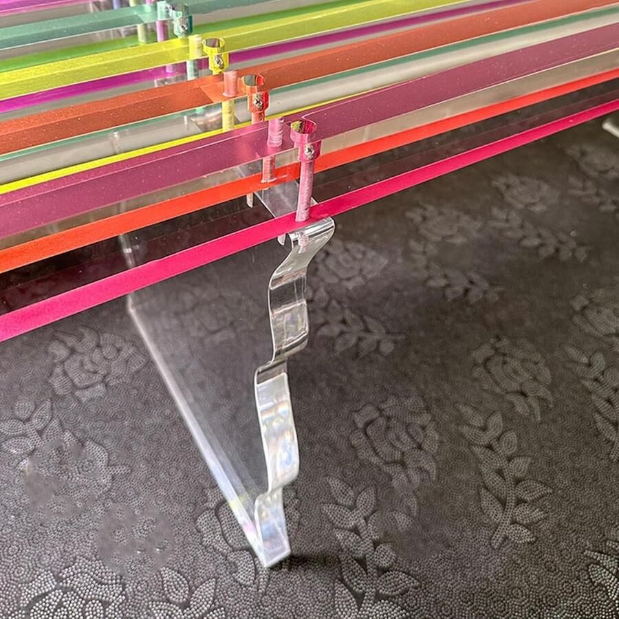 Acryl Entreebank Kleurrijke Opbergbank Bank Zonder Rugleuning Schoenenrek en Eethoekbank voor Het Verschonen Van Schoenen Binnenshuis Woonkamer Slaapkamer(80x33x44cm 31.4x12.9x17.3in) - Foto 2